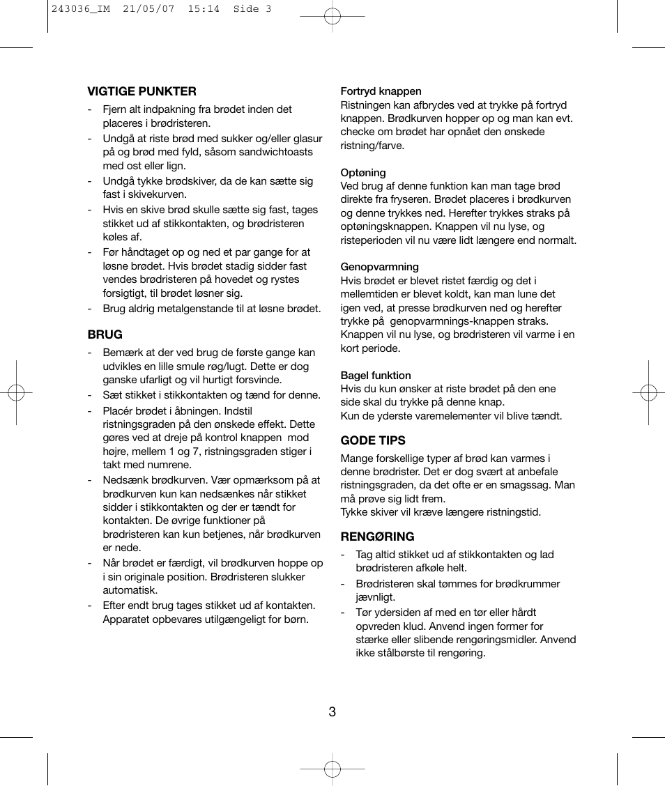 Melissa Exido 243-036 User Manual | Page 3 / 24