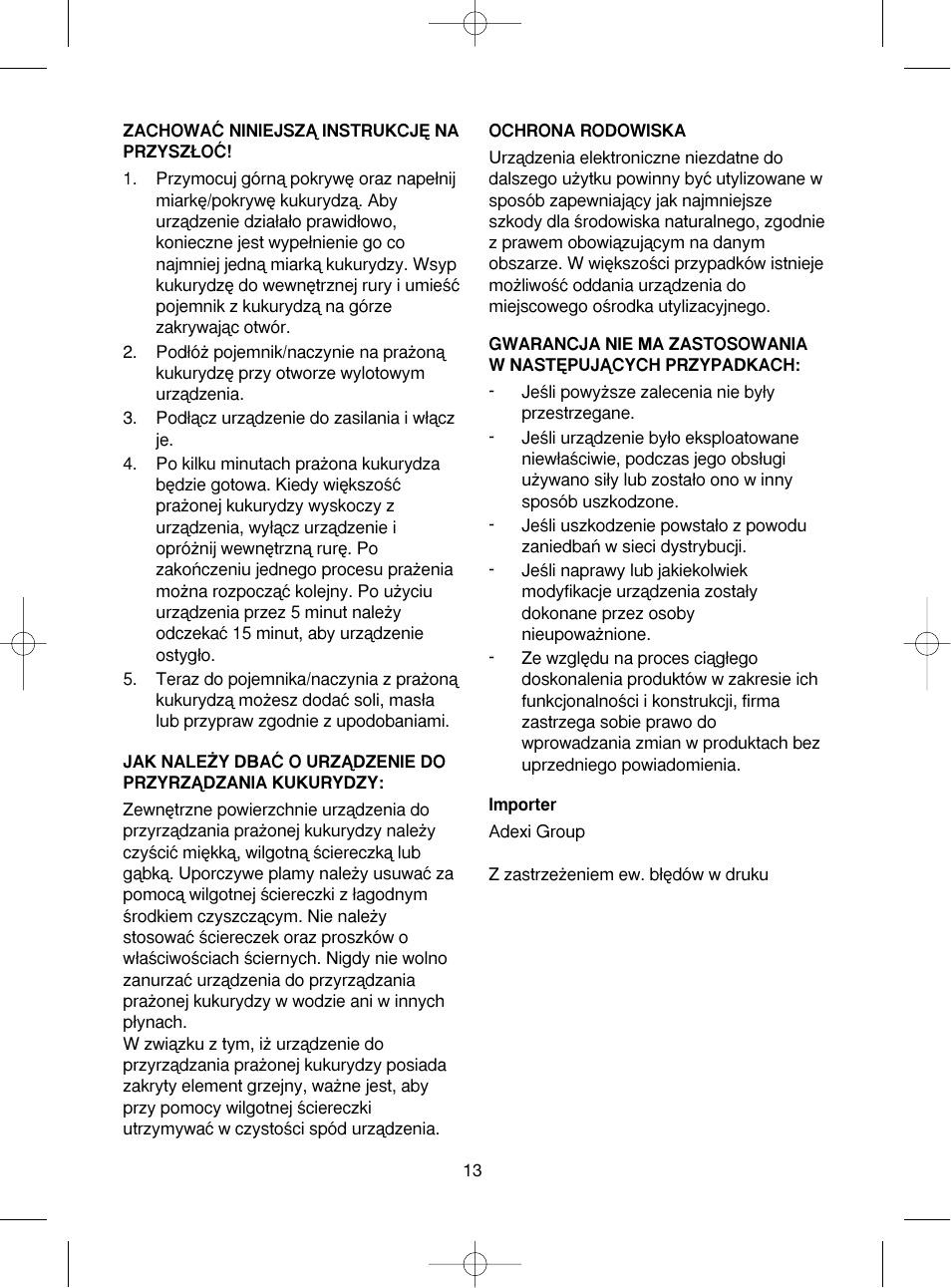 Melissa Popcorn Make 743-038 User Manual | Page 13 / 13