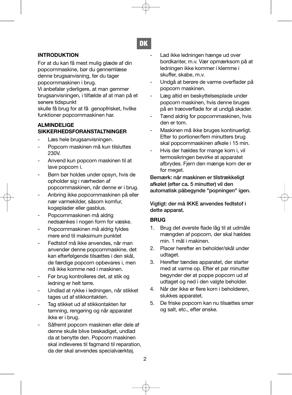 Melissa Popcorn Make 743-038 User Manual | Page 2 / 13