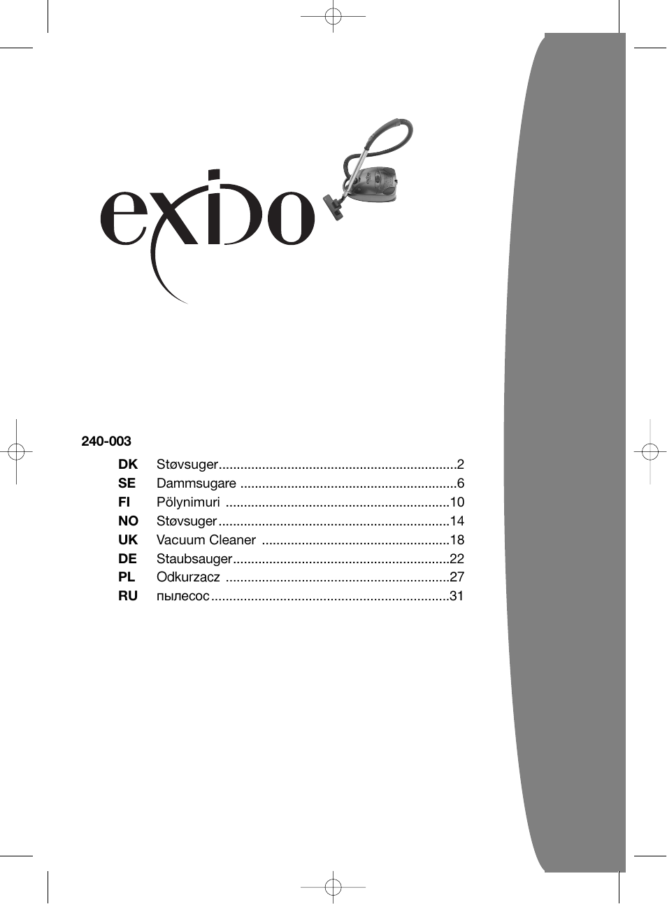 Melissa 240-003 User Manual | 36 pages
