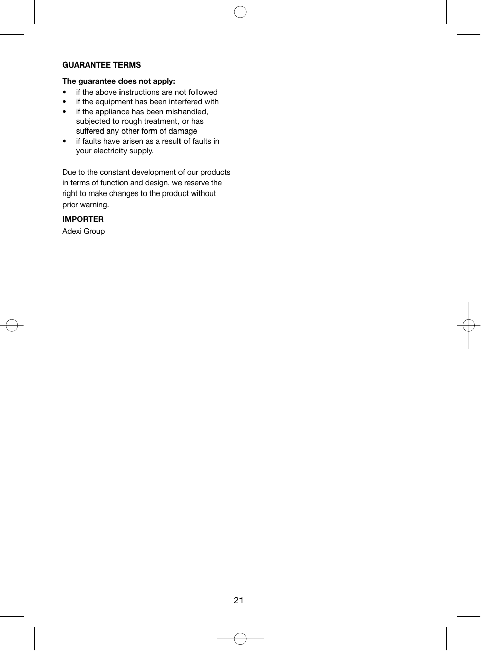Melissa 240-003 User Manual | Page 21 / 36