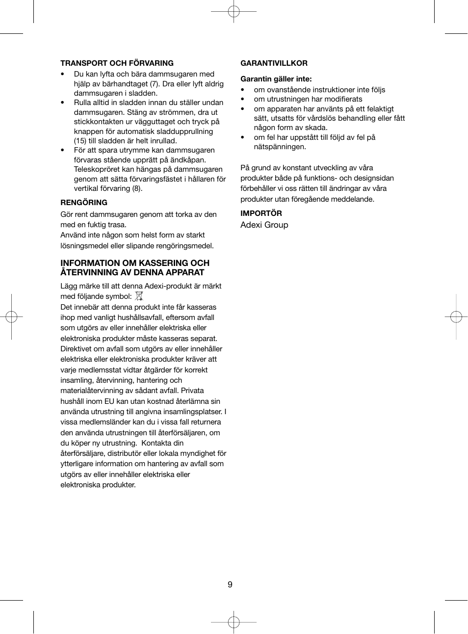 Melissa 240-002 User Manual | Page 9 / 36