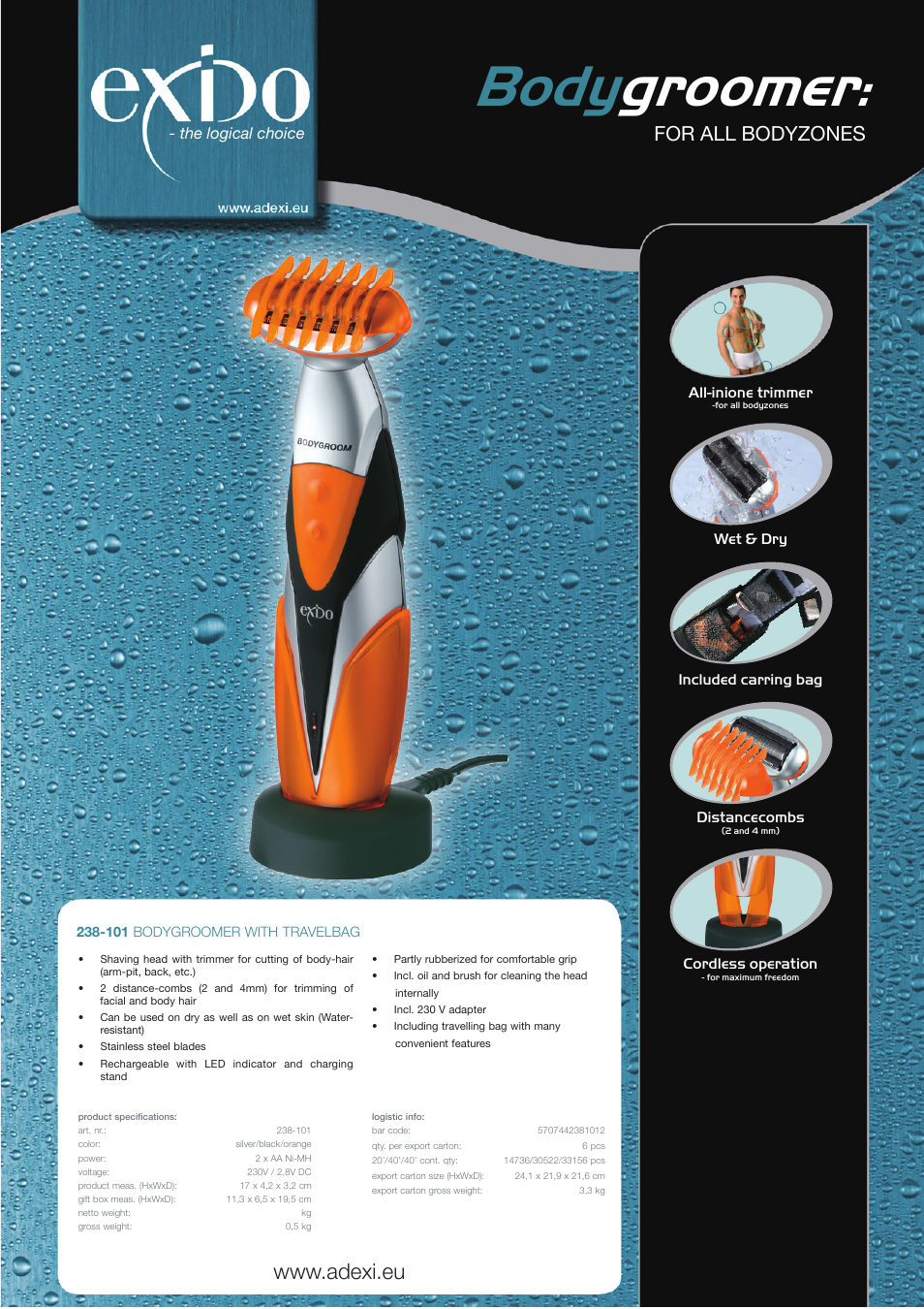 Melissa Bodygroomer 238-101 User Manual | 1 page