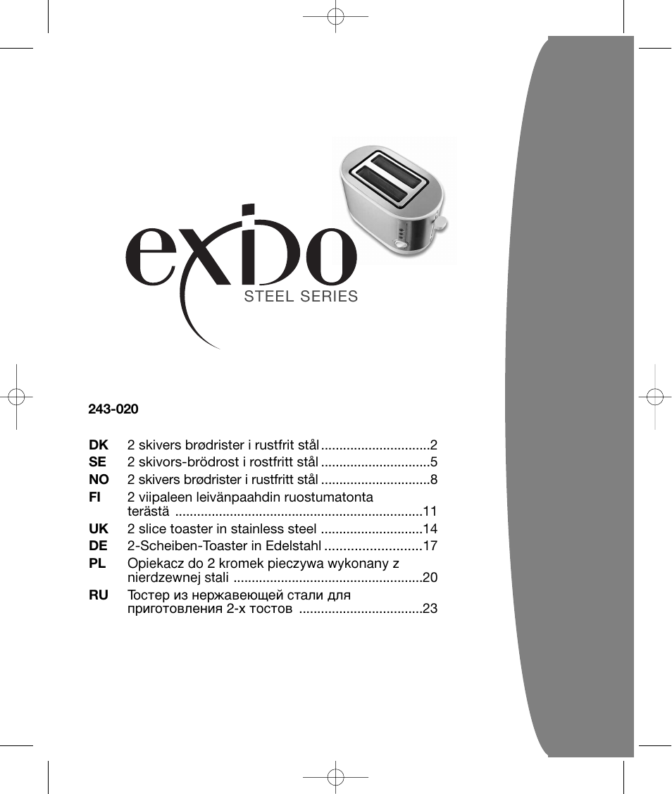 Melissa Exido 243-020 User Manual | 26 pages