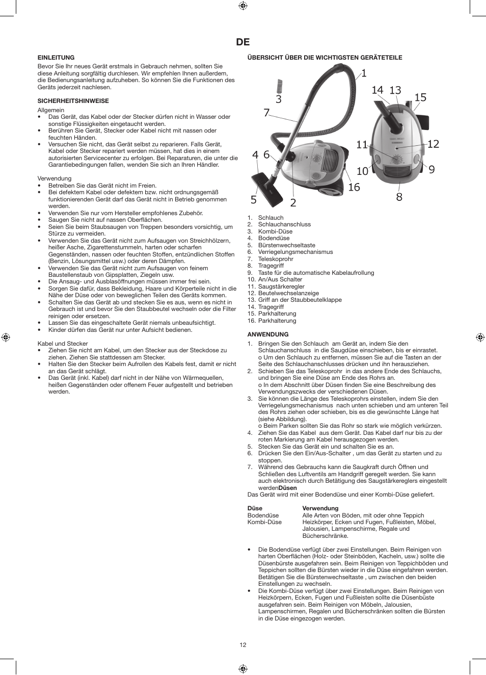 Melissa 640-121 User Manual | Page 12 / 16