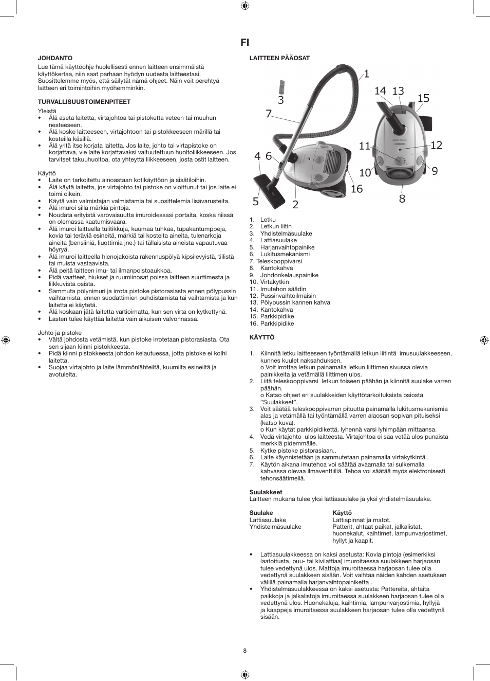 Melissa 640-121 User Manual | Page 8 / 16