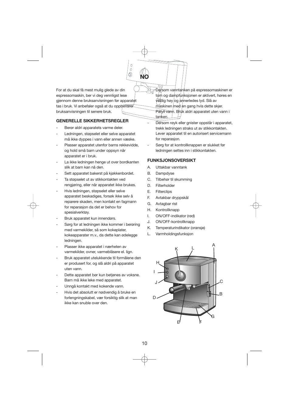 Melissa Espresso/Cappucino 245-027 User Manual | Page 10 / 33