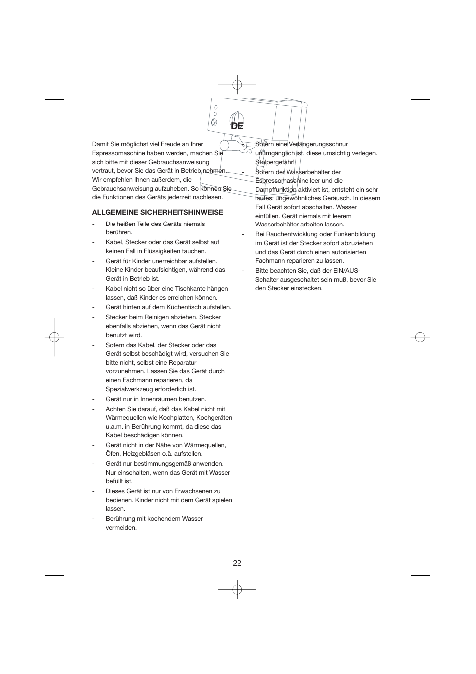 Melissa Espresso/Cappucino 245-027 User Manual | Page 22 / 33