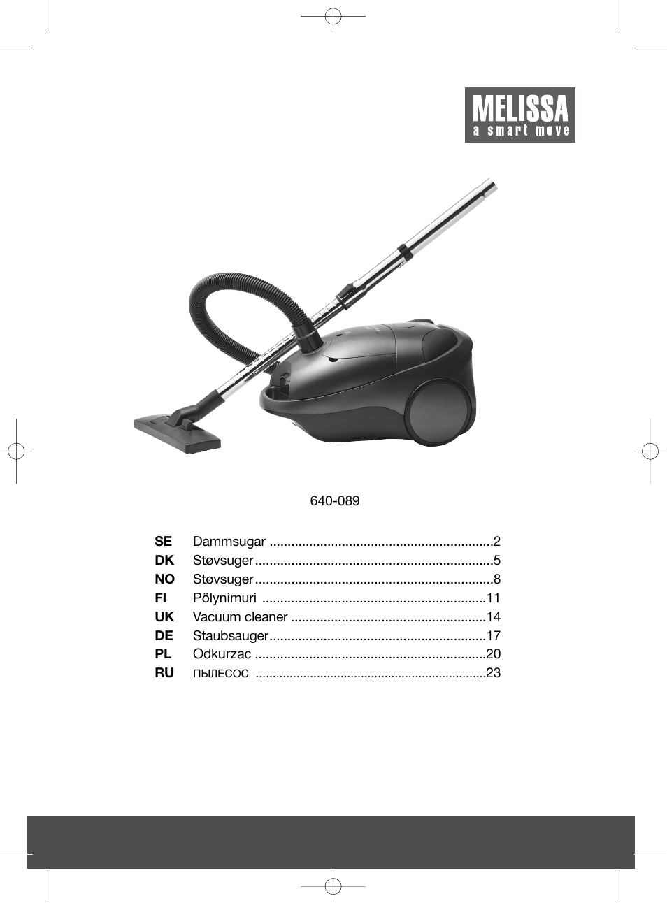 Melissa 640-089 User Manual | 27 pages