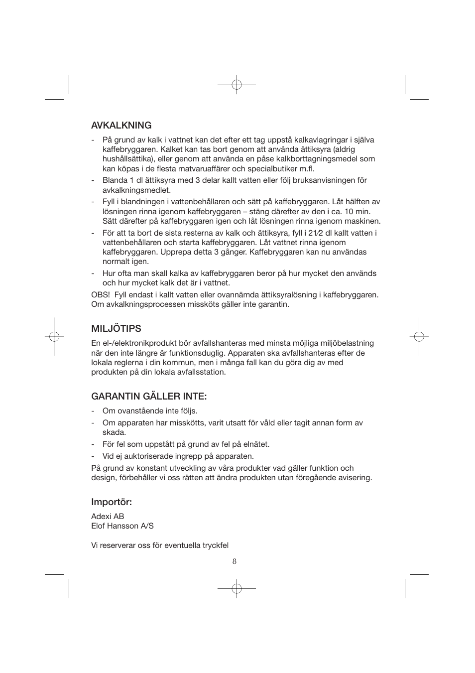 Melissa CM0801 User Manual | Page 8 / 23