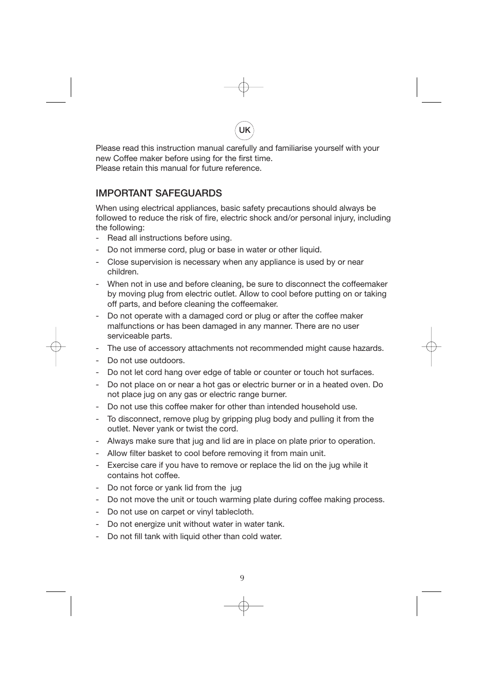 Melissa CM0801 User Manual | Page 9 / 23