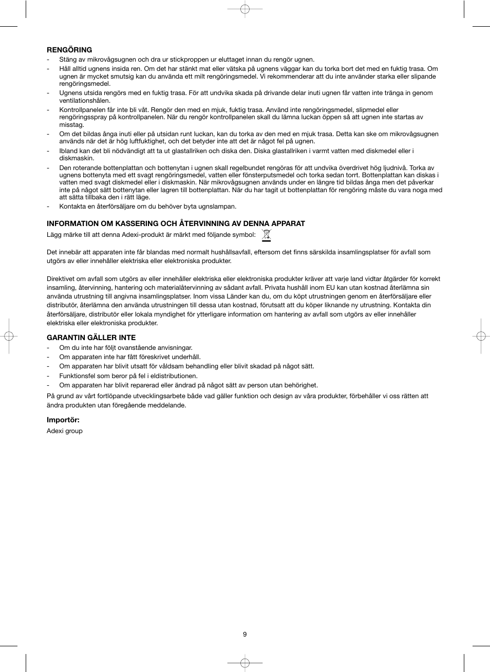 Melissa ide line ED8525NS-SA User Manual | Page 9 / 25