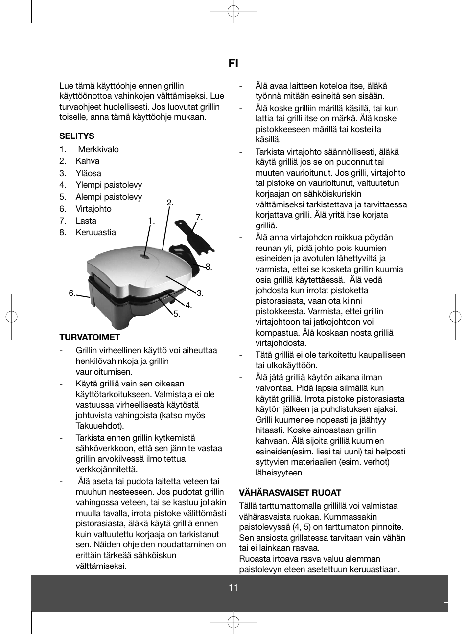 Melissa Health Grill 643-051 User Manual | Page 11 / 26