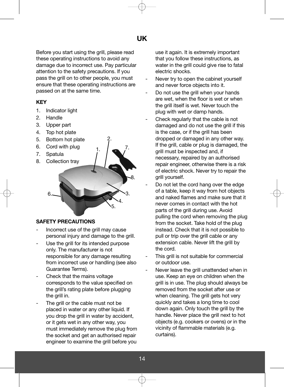 Melissa Health Grill 643-051 User Manual | Page 14 / 26