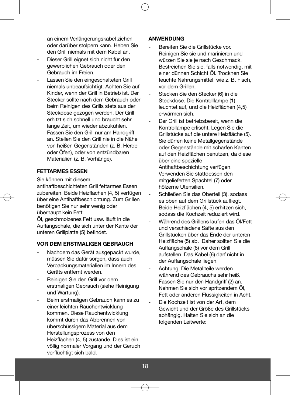 Melissa Health Grill 643-051 User Manual | Page 18 / 26