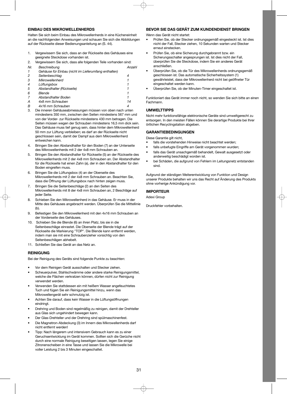 Melissa Steel Series 253-011 User Manual | Page 31 / 45