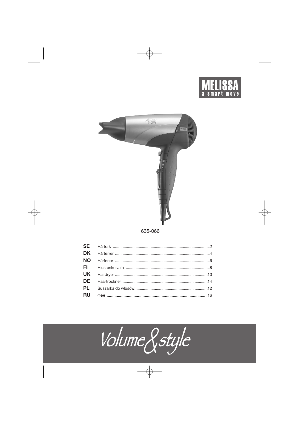 Melissa 635-066 User Manual | 18 pages