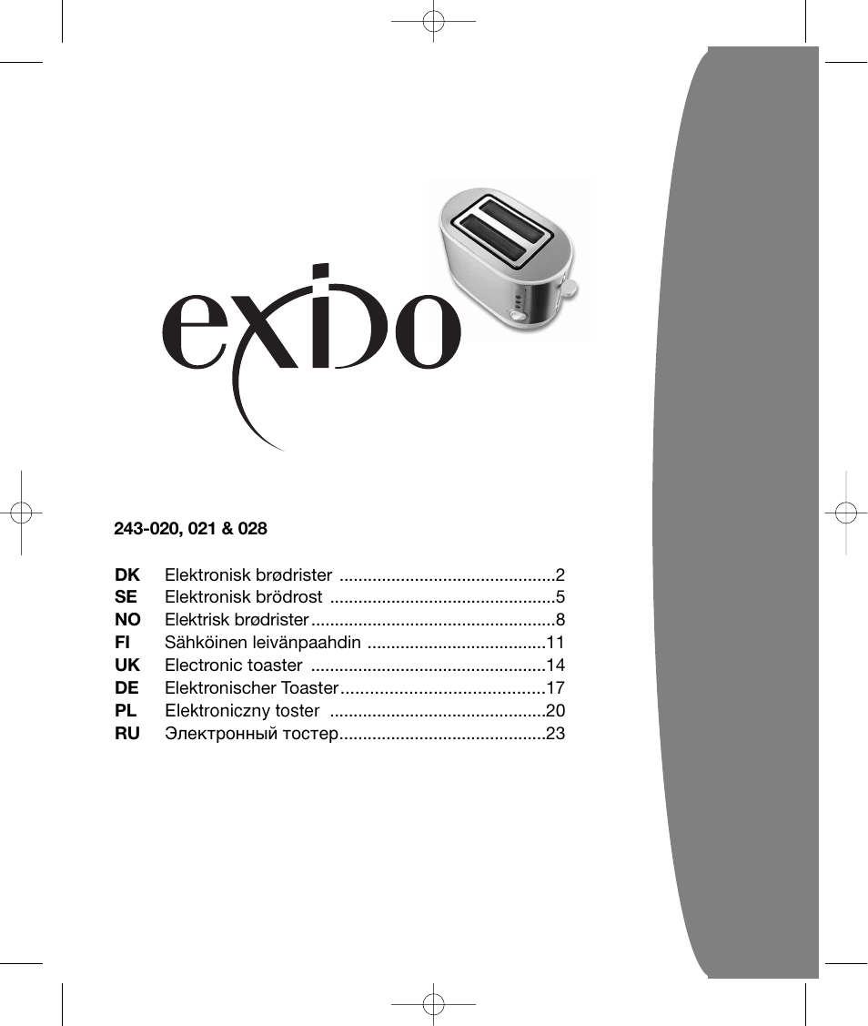 Melissa Exido 021 & 028 User Manual | 26 pages