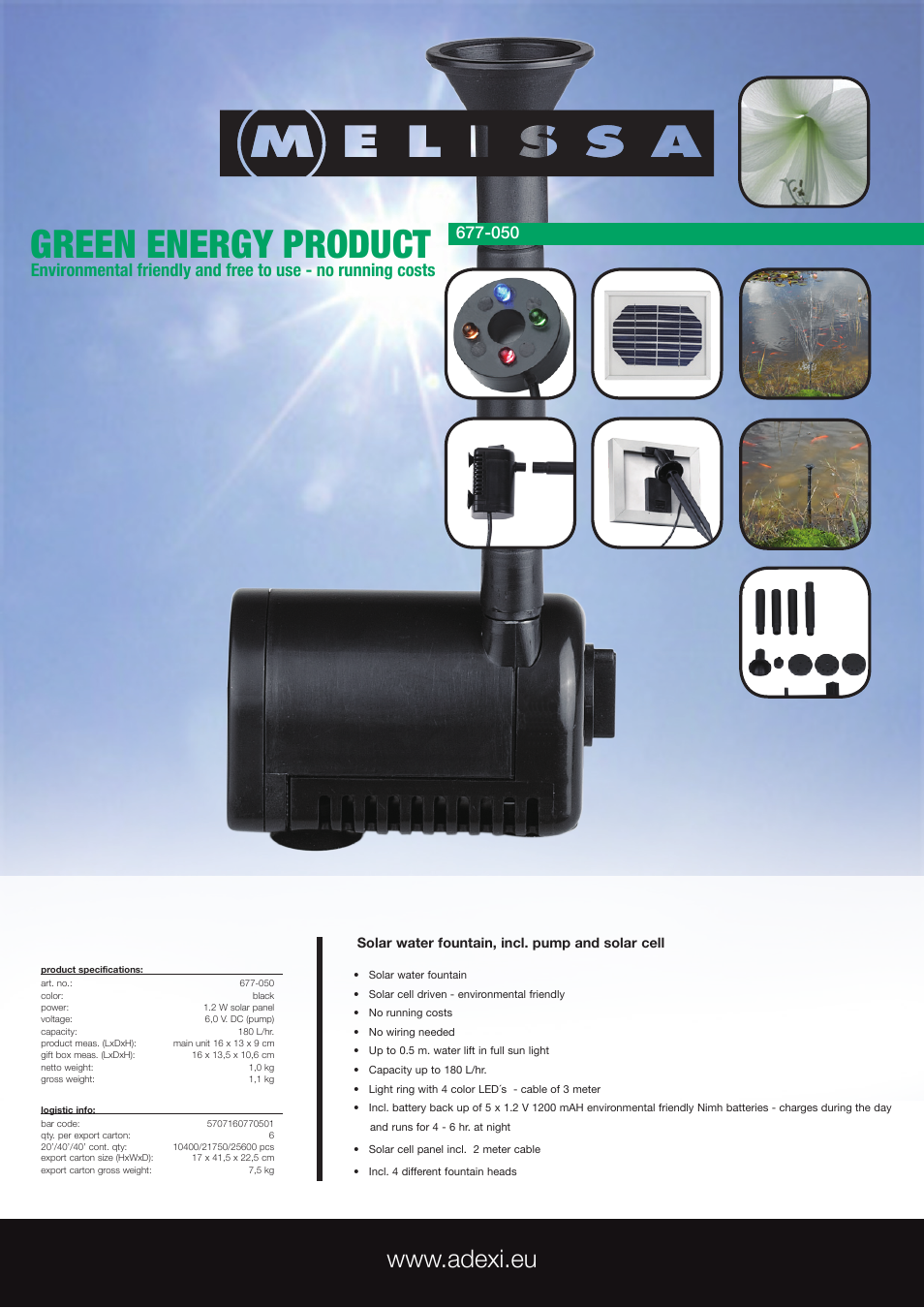 Melissa 677-050 User Manual | 1 page