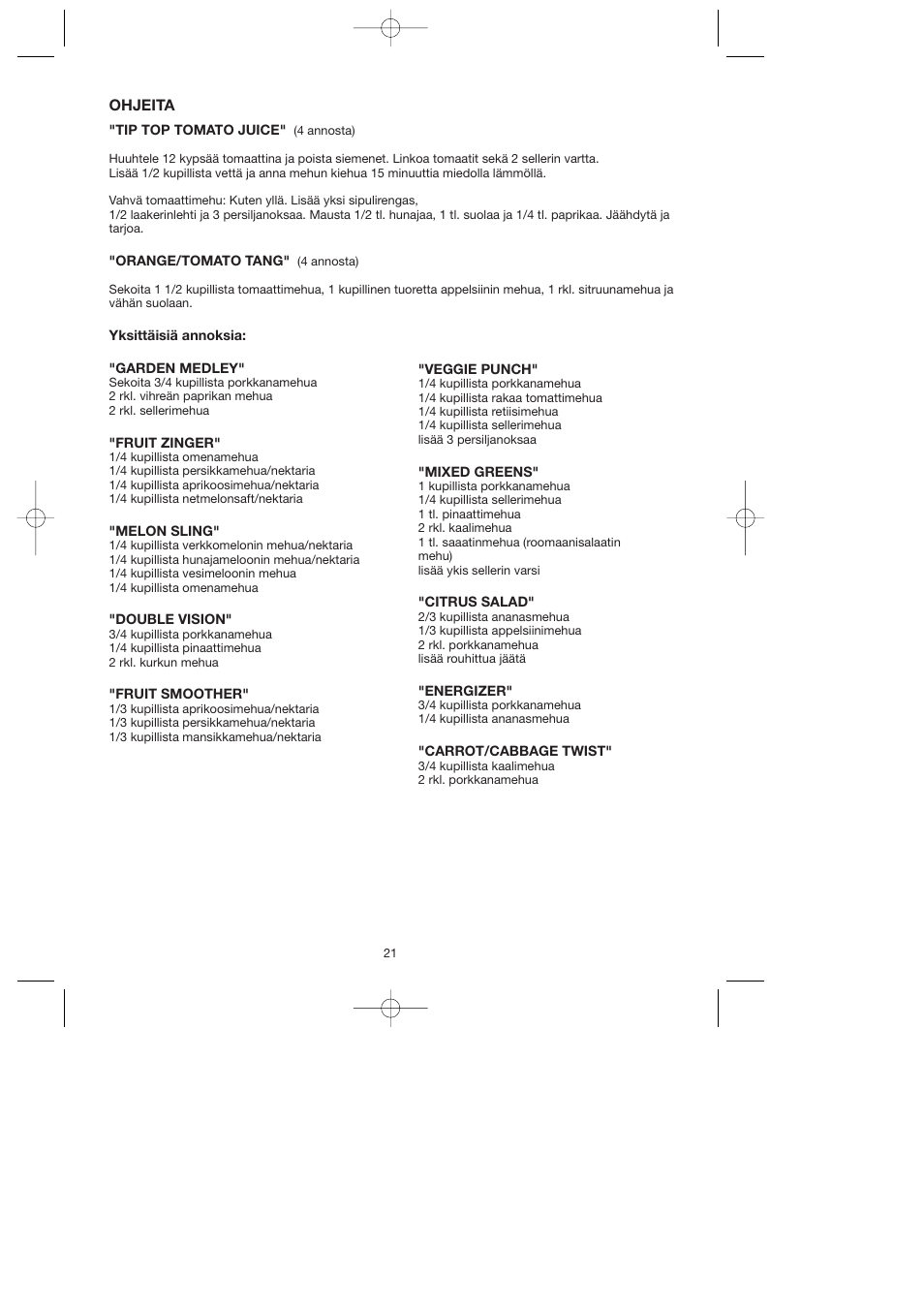 Melissa 744-016 User Manual | Page 21 / 26