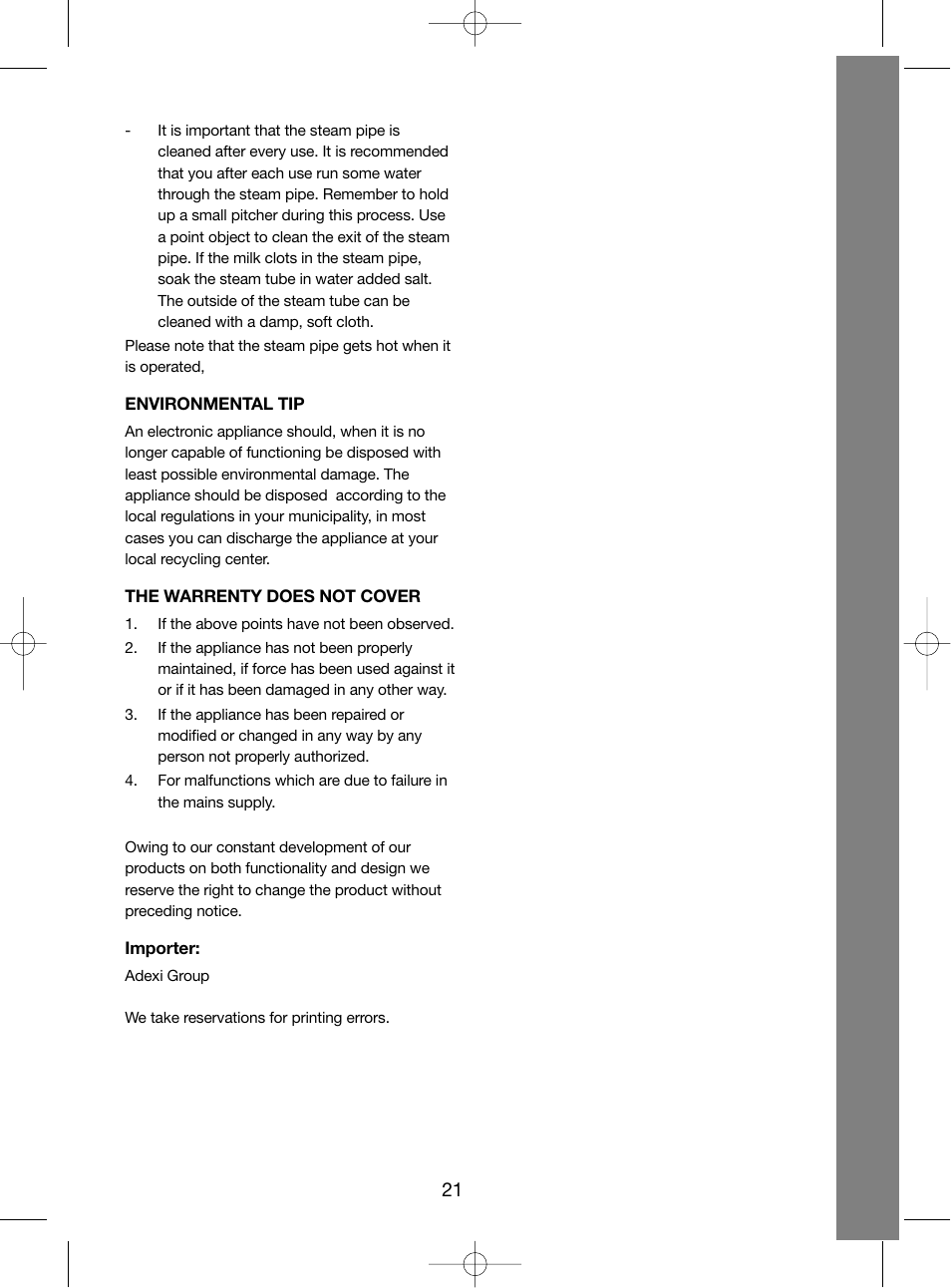 Melissa Steel Series 245-032 User Manual | Page 21 / 34