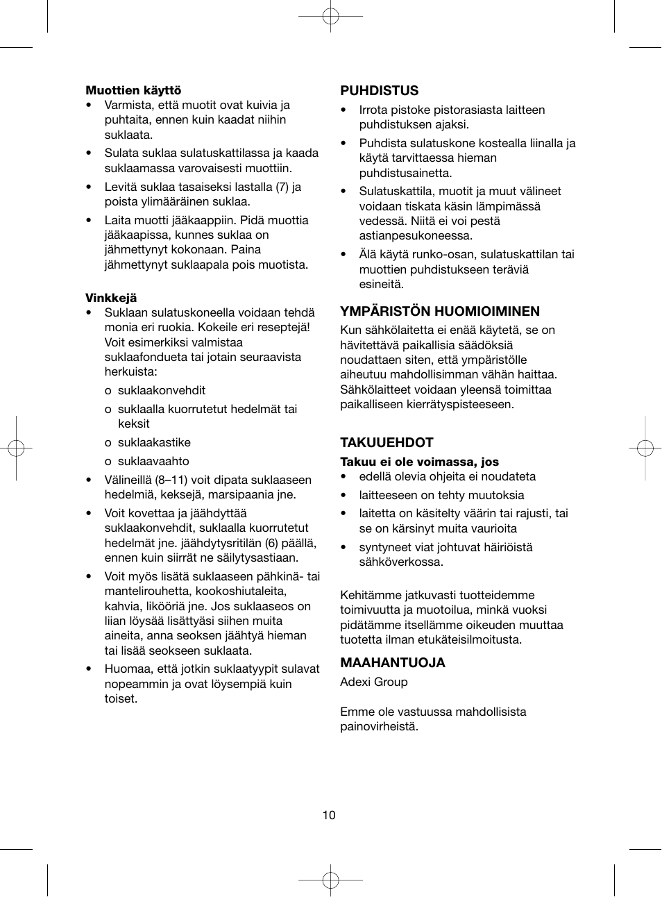 Melissa ide line 743090 User Manual | Page 10 / 21