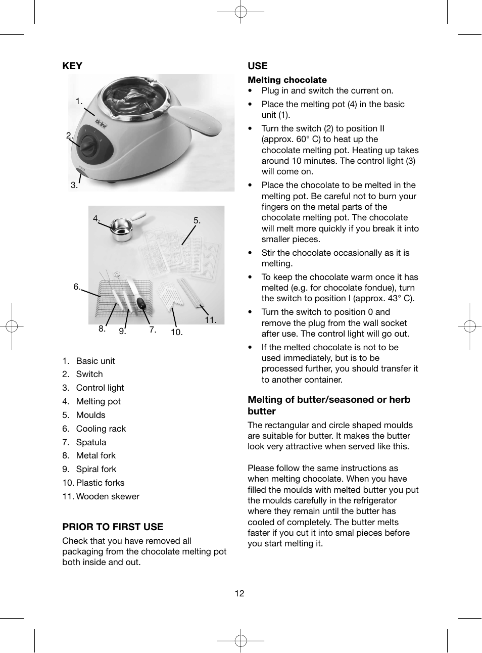 Melissa ide line 743090 User Manual | Page 12 / 21