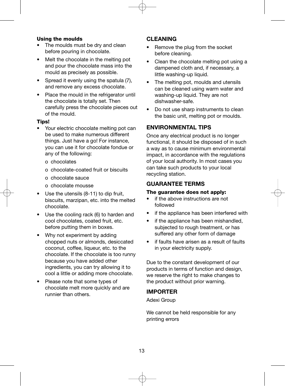 Melissa ide line 743090 User Manual | Page 13 / 21