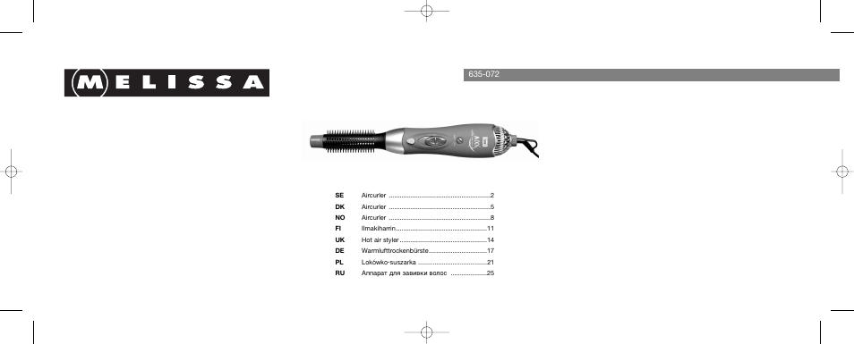 Melissa 635-072 User Manual | 19 pages