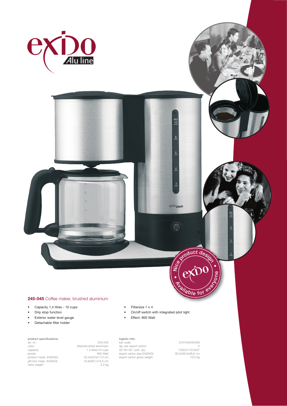 Melissa Coffee Maker User Manual | 1 page