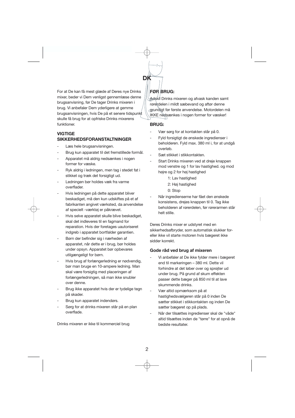 Melissa Drink Mixer 246-002 User Manual | Page 2 / 19