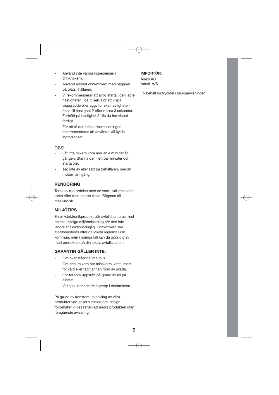 Melissa Drink Mixer 246-002 User Manual | Page 5 / 19