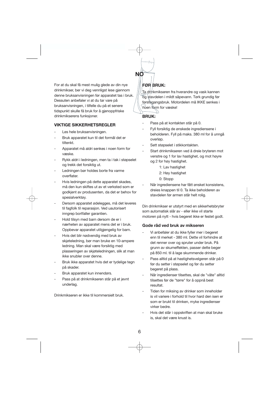 Melissa Drink Mixer 246-002 User Manual | Page 6 / 19