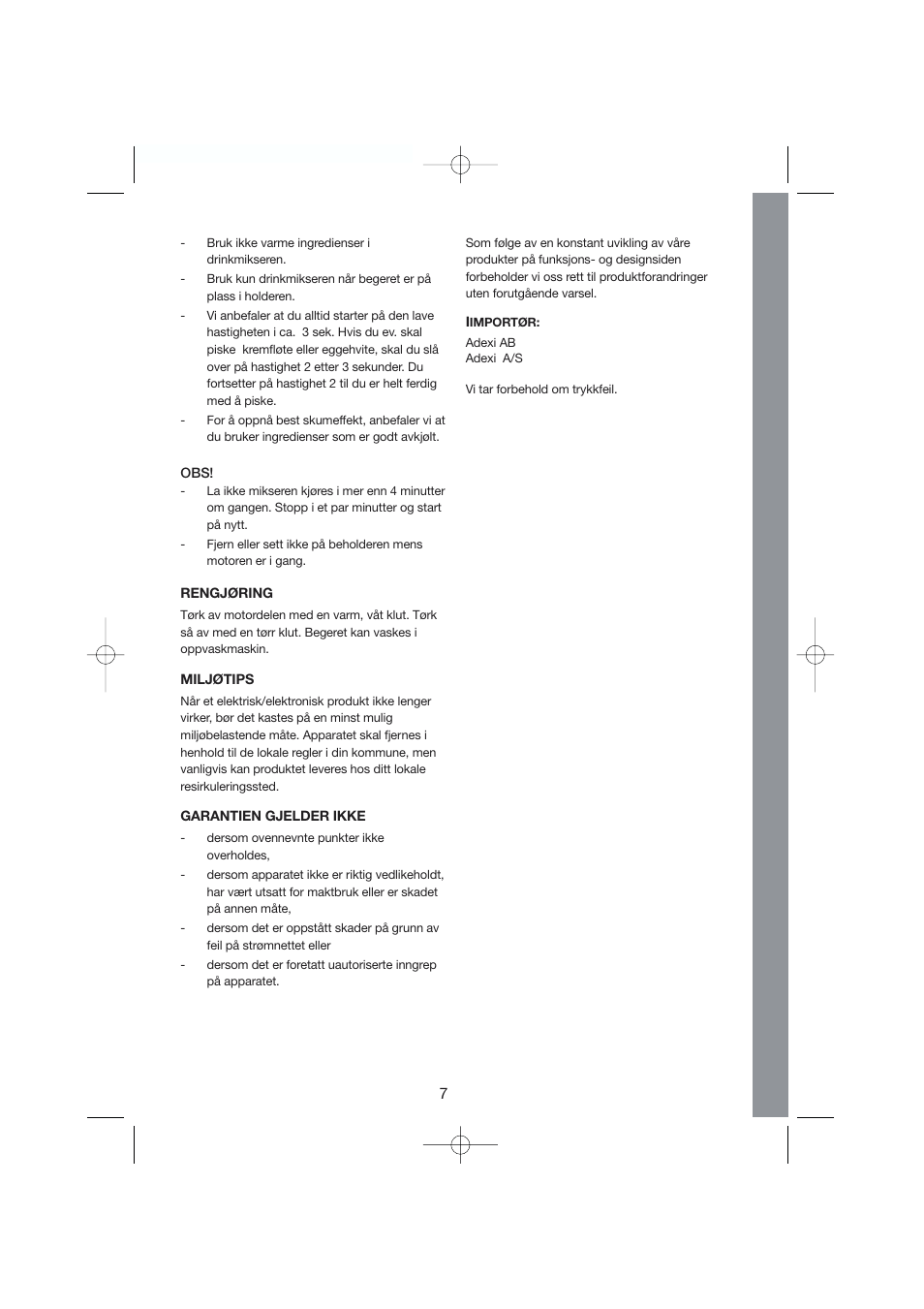 Melissa Drink Mixer 246-002 User Manual | Page 7 / 19