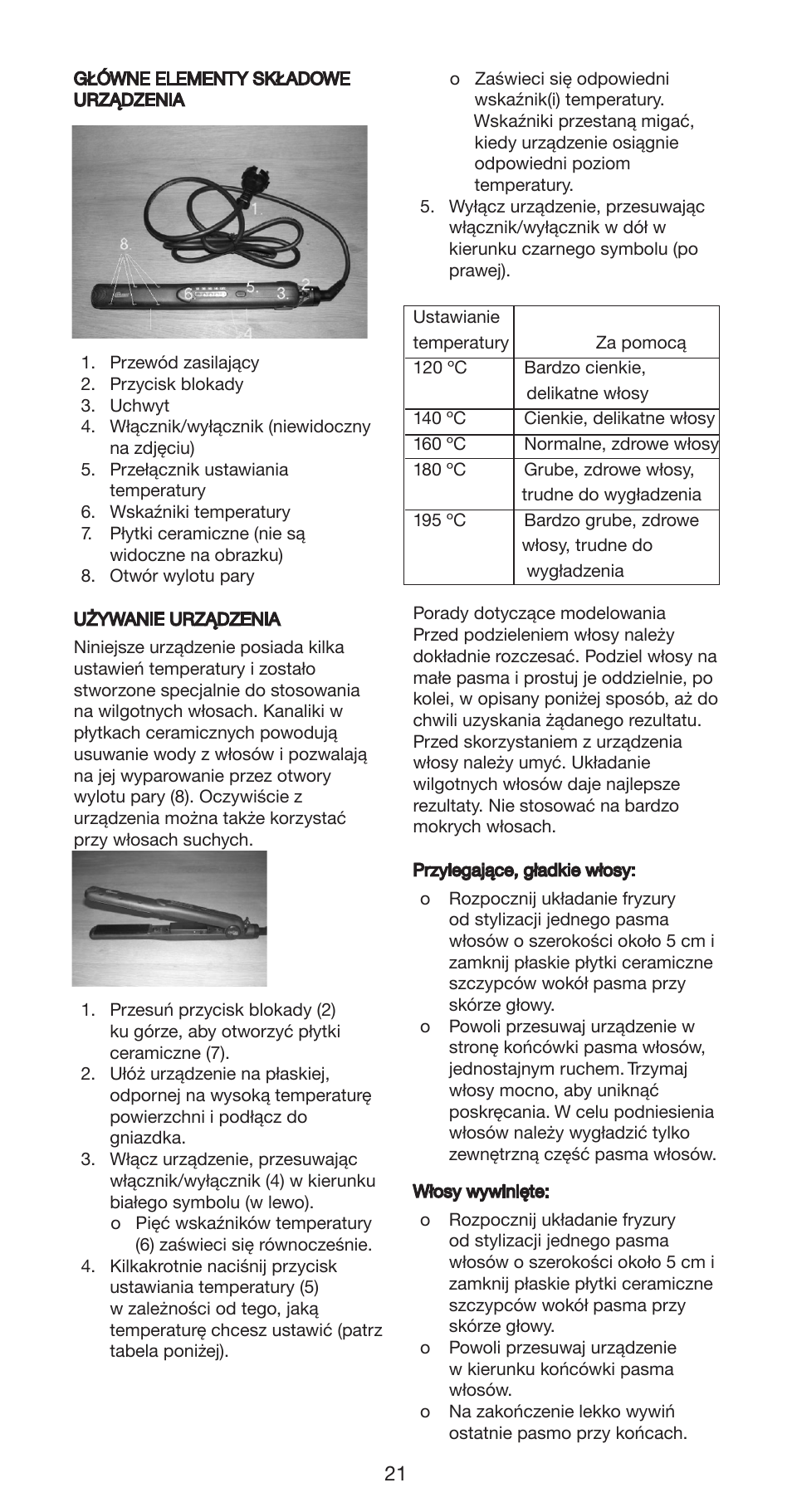 Melissa Hair Straightener 235-018 User Manual | Page 21 / 51