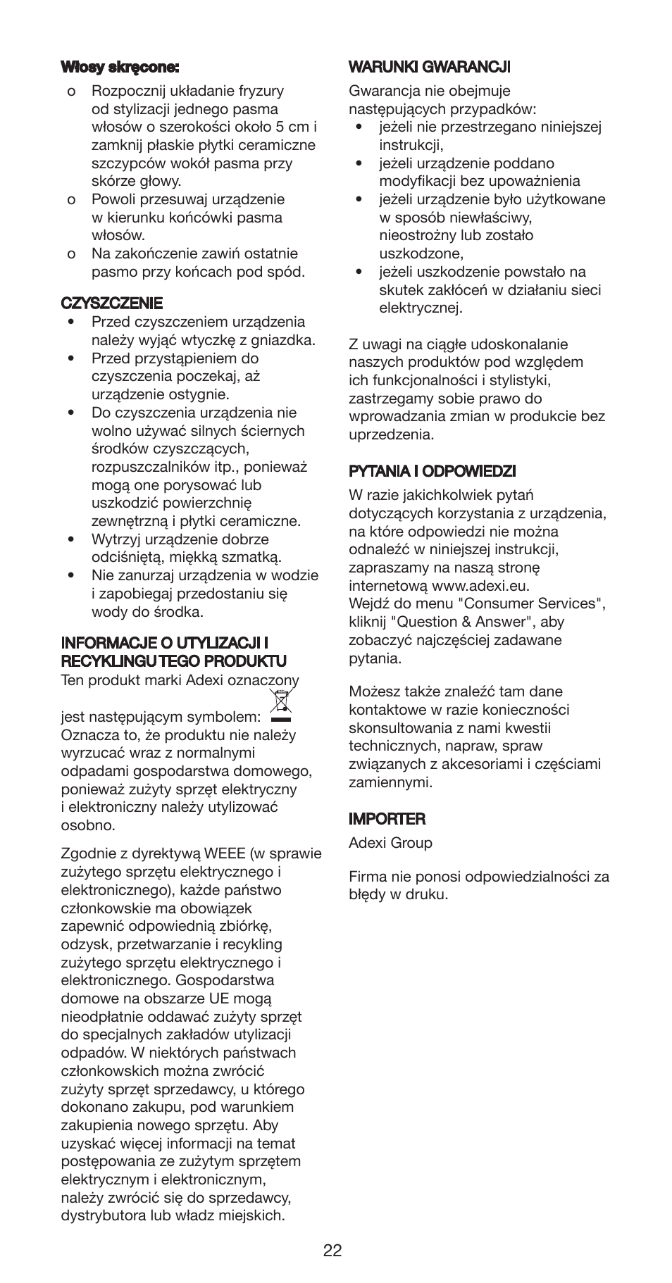 Melissa Hair Straightener 235-018 User Manual | Page 22 / 51
