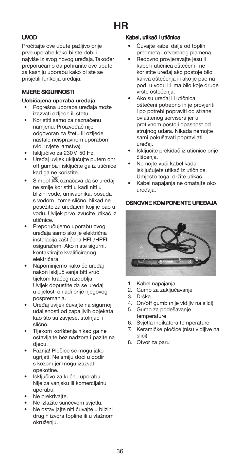 Melissa Hair Straightener 235-018 User Manual | Page 36 / 51