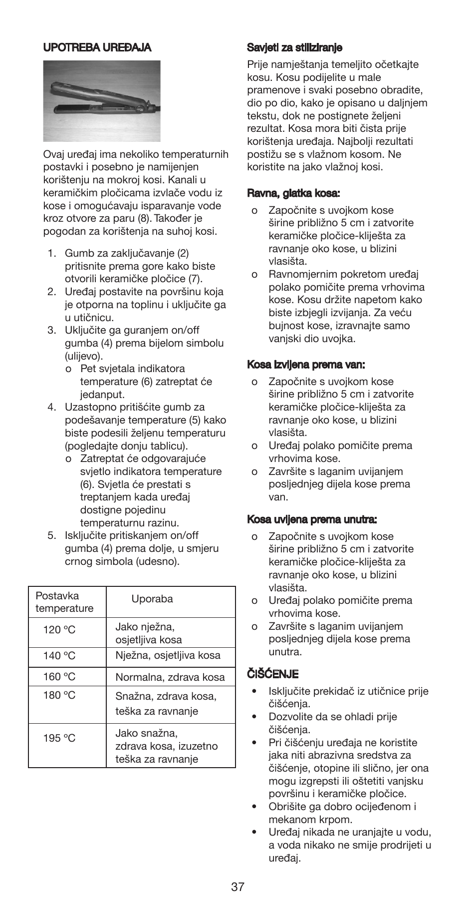 Melissa Hair Straightener 235-018 User Manual | Page 37 / 51