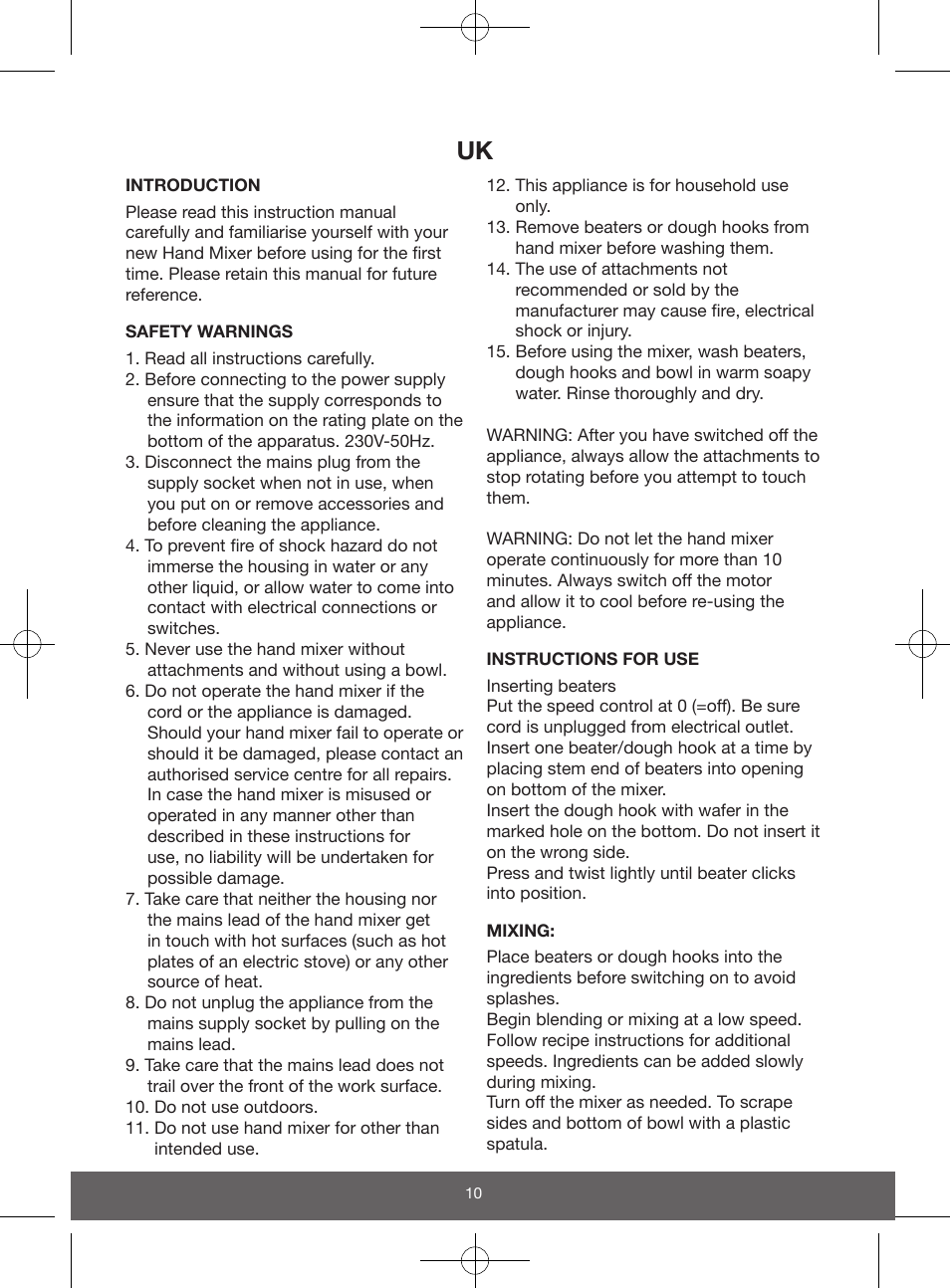 Melissa 646-049 User Manual | Page 10 / 16