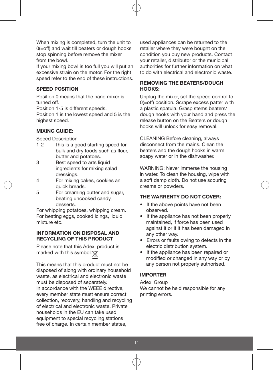 Melissa 646-049 User Manual | Page 11 / 16