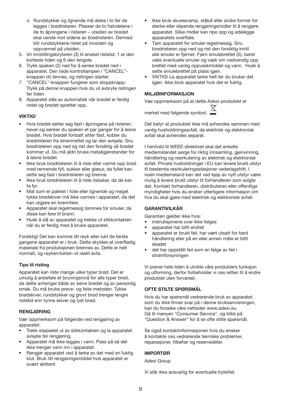 Melissa 643-201 User Manual | Page 9 / 20