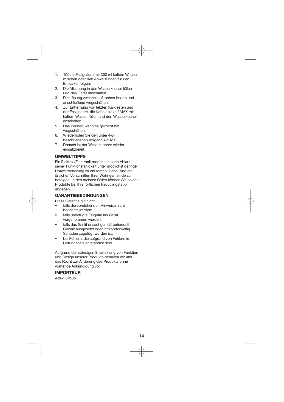 Melissa Cordless Jug Kettle 245-029 User Manual | Page 14 / 21