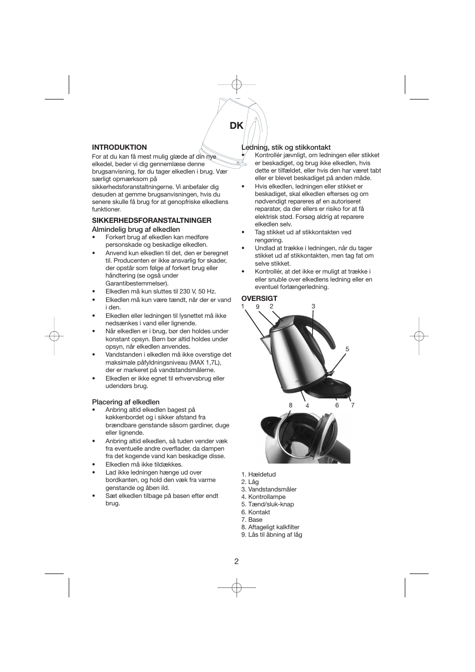 Melissa Cordless Jug Kettle 245-029 User Manual | Page 2 / 21