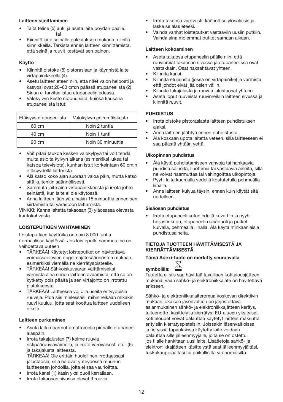 Melissa Wellness Lamp 237-002 User Manual | Page 12 / 22