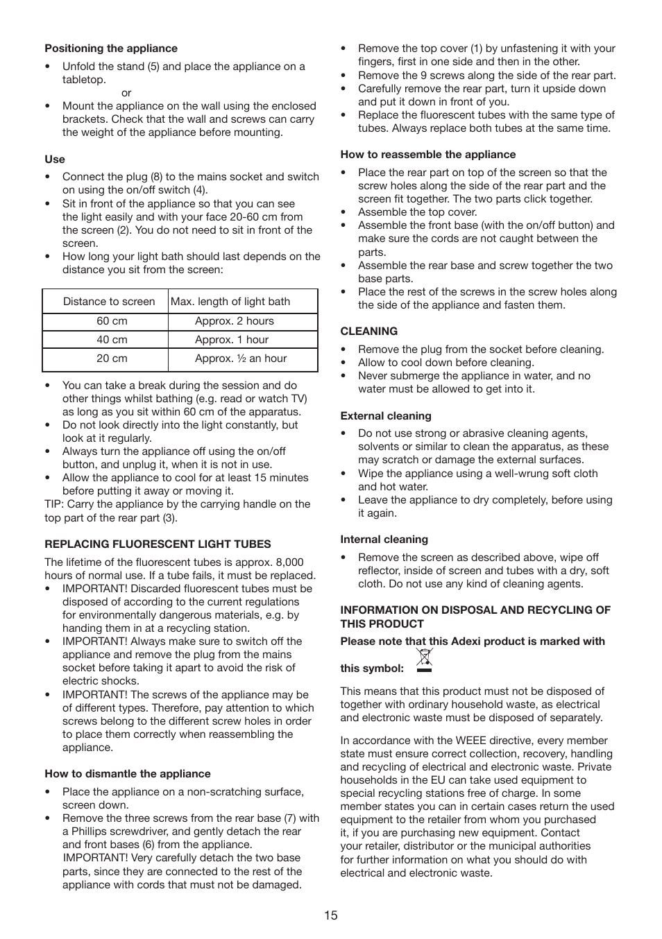 Melissa Wellness Lamp 237-002 User Manual | Page 15 / 22