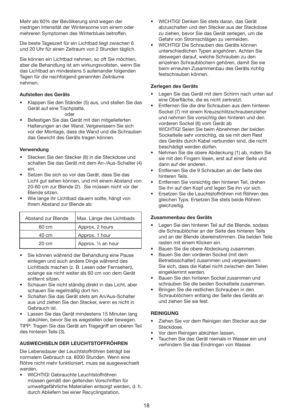 Melissa Wellness Lamp 237-002 User Manual | Page 18 / 22