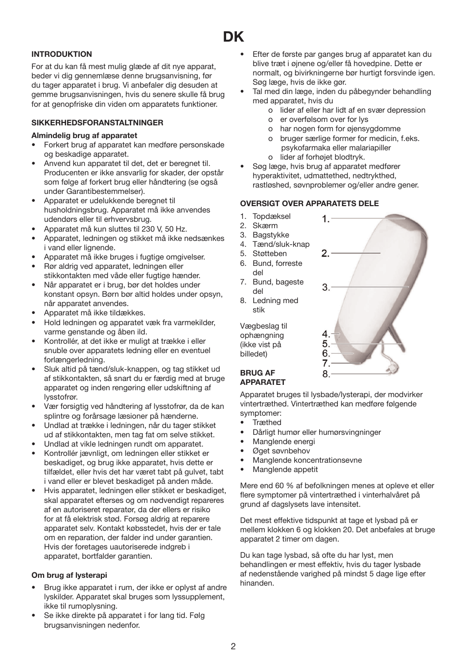 Melissa Wellness Lamp 237-002 User Manual | Page 2 / 22