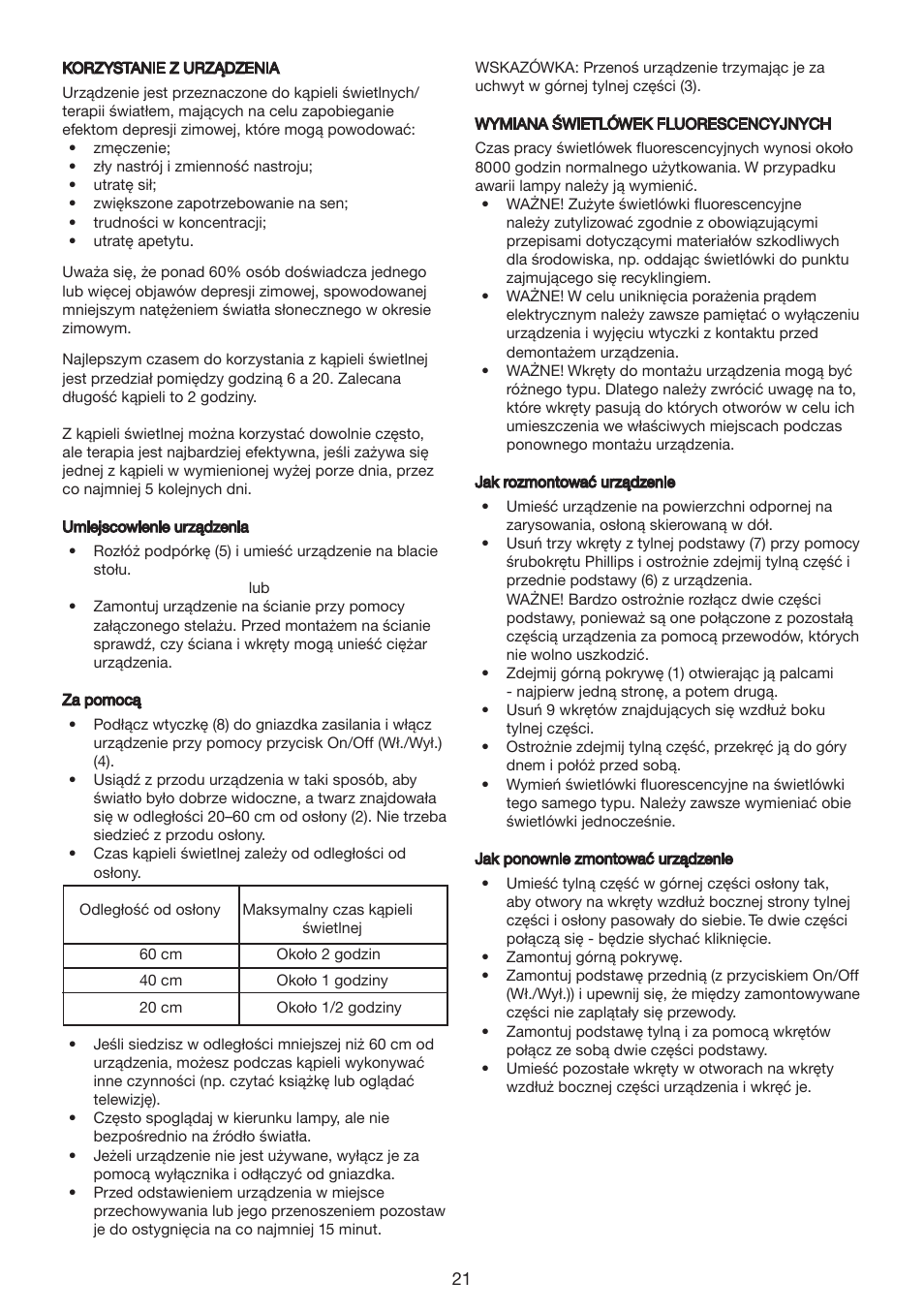 Melissa Wellness Lamp 237-002 User Manual | Page 21 / 22