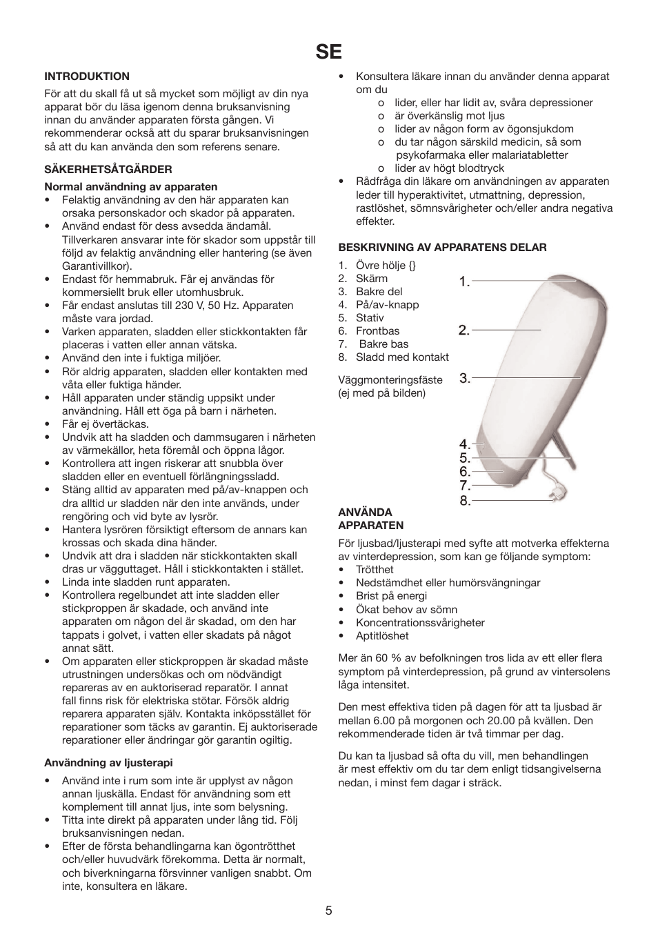 Melissa Wellness Lamp 237-002 User Manual | Page 5 / 22