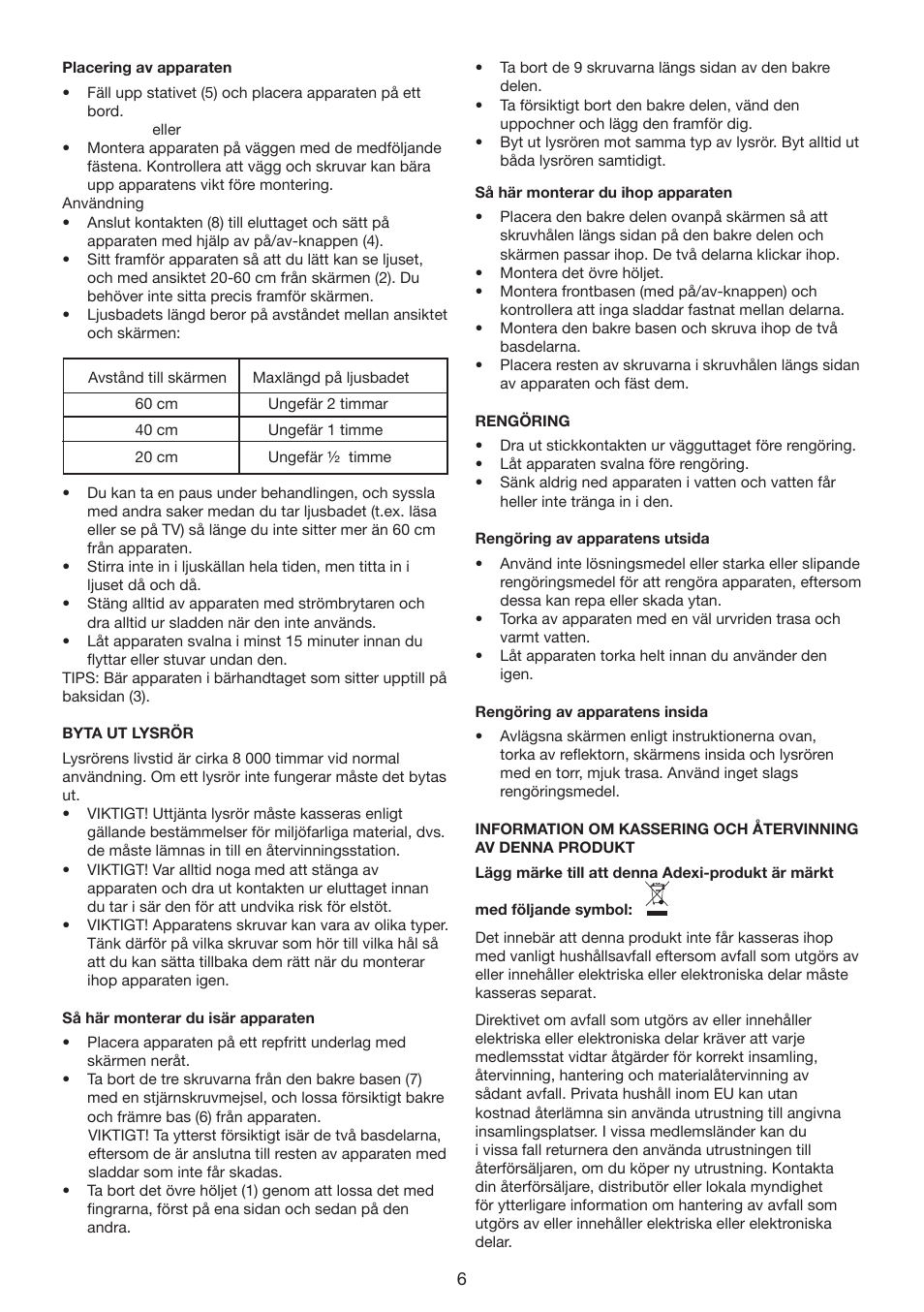 Melissa Wellness Lamp 237-002 User Manual | Page 6 / 22